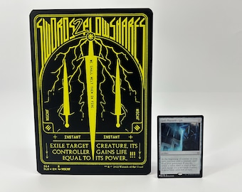 MTG Swords to Plowshares Textured Wall Art | 3D Printed | Magic: The Gathering