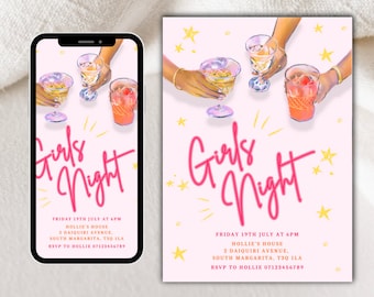 Girls Night Digital Invitation Template