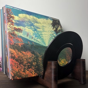 The Vinyl Vault – Wooden Record Stand with LP-Inspired Ends