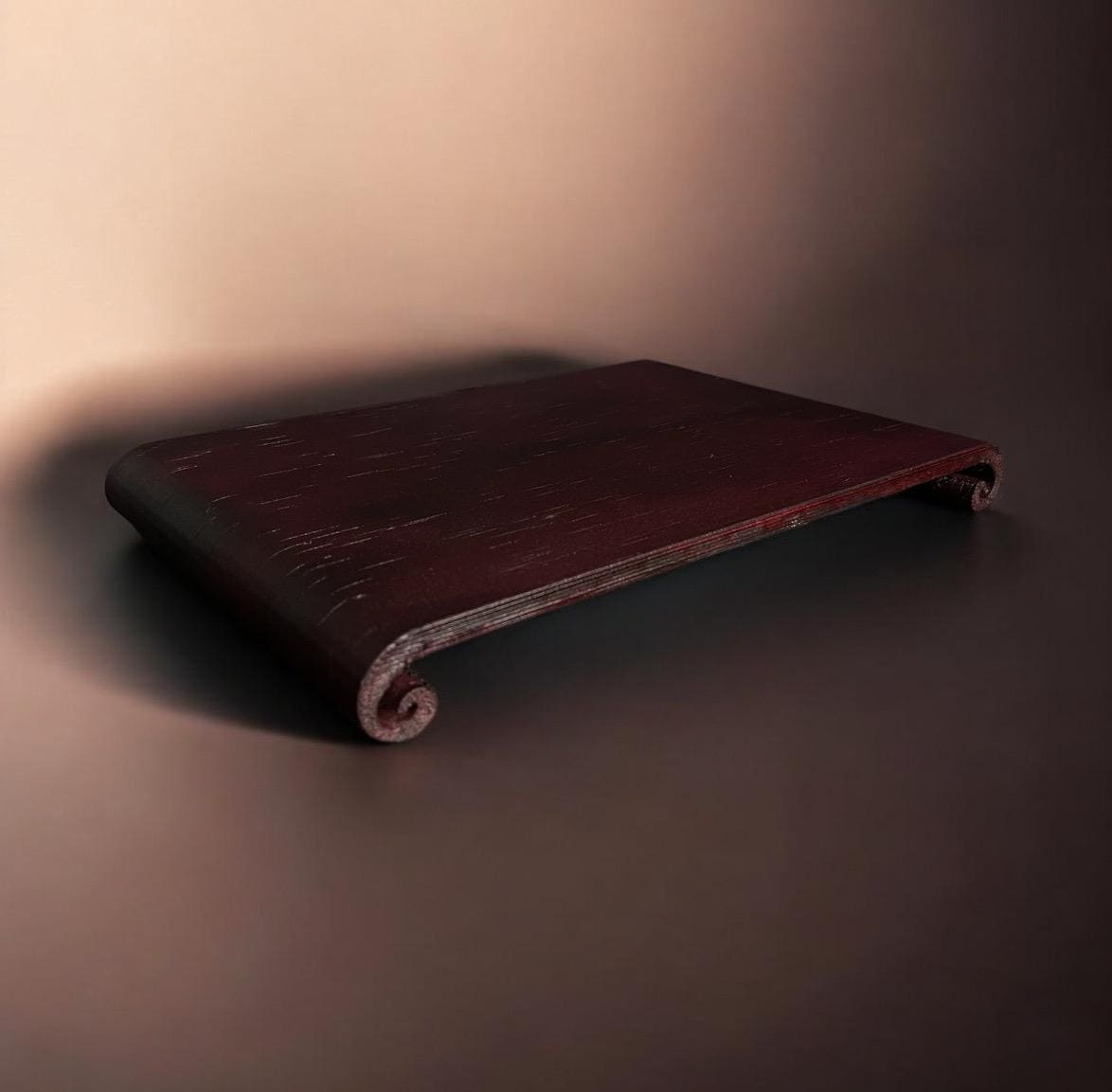 The Scroll – Japanese Wooden Bonsai Display Stand | Zen Pot Holder