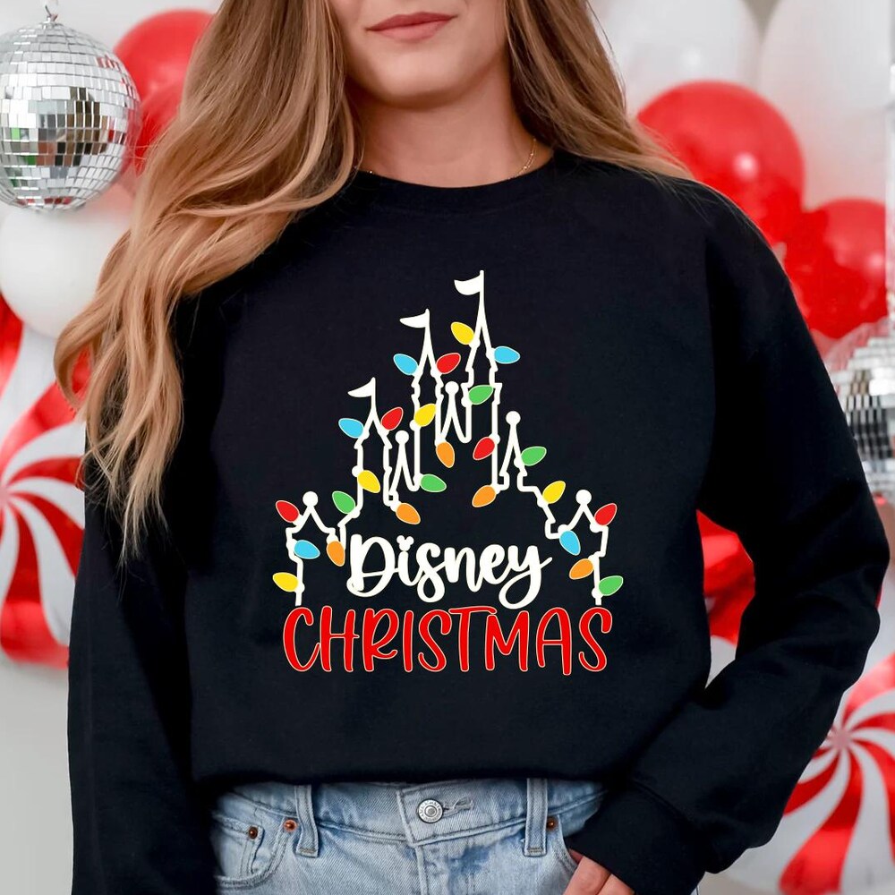 Disney Christmas Lights, Christmas Lights Shirt, Disney Christmas Shirt, Disneyland Christmas Sweatshirt, Christmas Shirt, Christmas Gift Teesummer