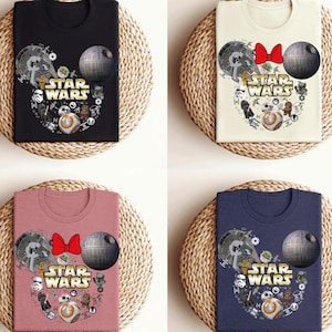 スター・ウォーズ カップルシャツ：ミッキーとミニーのペアルックバケーションTシャツ