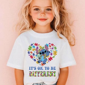 Retro Disney Stitch es ist in Ordnung, anders zu sein Shirt, Autismus Bewusstsein T-Shirt, es ist in Ordnung, anders zu sein T-Shirt, Autismus Shirt, Disney Autismus Shirt