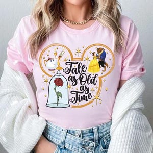 Vintage Tale As Old As Time Shirt, Disney Princess Shirt, Beauty And The Beast Disney Shirt, Disney Womens Shirt, Disney Tee, Princess Shirt