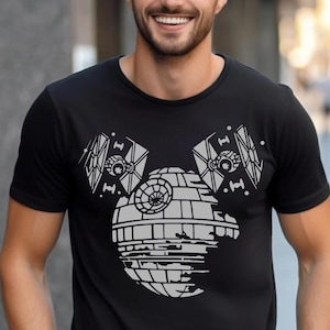 Mickey Death Star, Star Wars Shirt, Disney World Shirt, Star Wars Vintage Shirt, Star Wars Gift, Star Wars Crewneck Shirt Disney Man Shirt