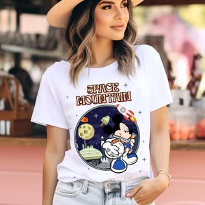 Retro Disney Space Mountain Shirt, Comfort Colors Mickey And Friends Space Shirt, Vintage Disney Shirt, Disney Astronaut Shirt, Disney Trip