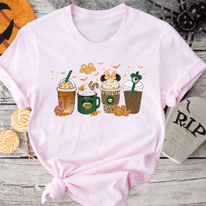 Disney Halloween Coffee Shirt, Disney Coffee Shirt, Coffee Lover Gift, Pumpkin Spice Latte T-Shirt, Spooky Season Drink, Coffee Shirt