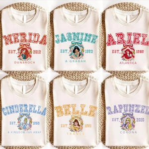 Retro Princess Disney Shirt, Watercolor Princess Shirt, Disney Girl Shirt, Disney Princess Tee, Disneyworld Princess Gift, Disney Womens Tee