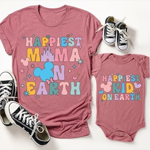 Matching Mama and Kid Shirts: Happiest On Earth Family Trip