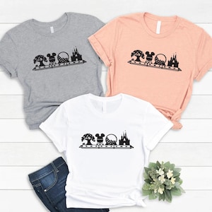 Disney Parks Shirt, Four Parks Disney World Shirt, Disney Castle Shirt, Magic Kingdom Shirt, 4 Parks Shirt,  Disney Shirt, Epcot Tee