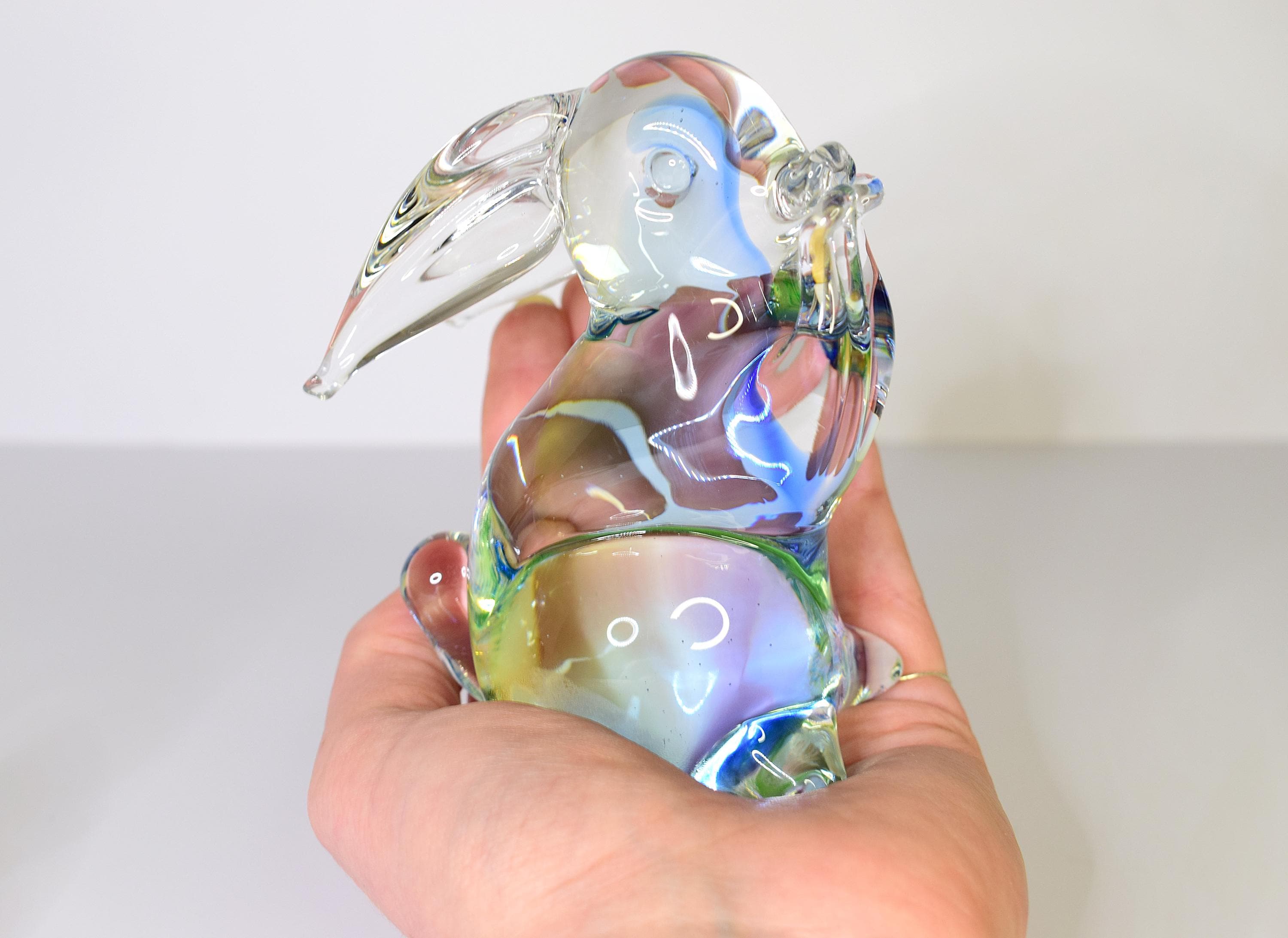 Murano Glass オールドムラーノガラス ウランガラス 置物 ビンテージ Murano Glass オールドムラーノガラス ウランガラス 置物