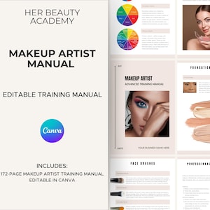 MUA Training Handbuch: Bearbeitbarer Canva Kursführer (PDF-Download)