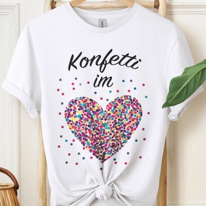 Carnival Mardi Gras T-Shirt - Confetti in the Heart - Carnival Costume Women - Confetti Costume - Confetti in the Heart Shirt - Colorful Confetti Heart
