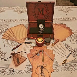 Gentlemens Vintage Monogram Stationary gift box~