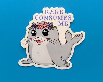Adesivo con sigillo La rabbia mi consuma