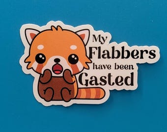 Adesivo "I miei flaccidi sono stati gasati"; panda rosso