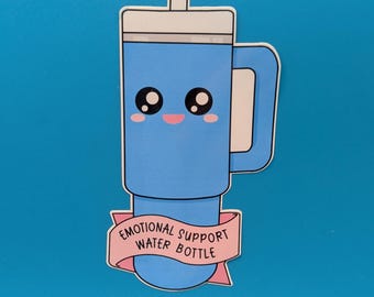 Pegatina para botella de agua de apoyo emocional