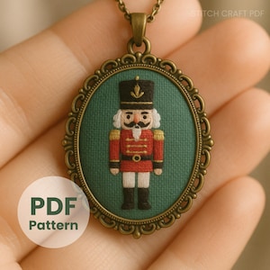 Nutcracker cameo pattern, ballet soldier PDF, holiday sentinel digital file, christmas pendant, winter nutcracker, seasonal ballet gift idea