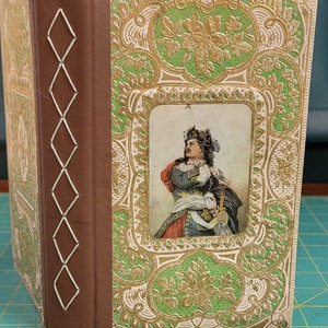 Ornate French Sketchbook vintage handbound Fabriano Artistico Hot Press 100% Cotton Rag journal mixed media watercolor