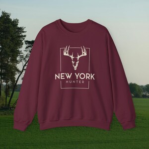 Bluza New York Hunter - Wzór czaszki jelenia na obóz jeleni i sezon polowań w Nowym Jorku - Świetny prezent dla myśliwych