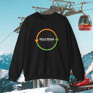 Sella Ronda Sweatshirt - Unisex Ski & Snowboard Rundhalsausschnitt für Italienische Dolomiten Fans - Perfektes Geschenk für Skifahrer und Snowboarder