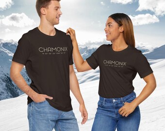 Chamonix Coordinates Shirt - Unisex Adventure Tee for Skiers, Hikers & Mountain Travelers