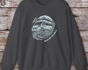 Sweat ras du cou sur la route - Cadeaux de voyage sur la route pour les Vanlifers - Road Trip et Van Life Design