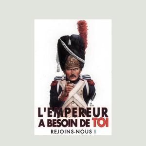plaque métal empire Napoléon Bonaparte , décoration murale 20x30 cm