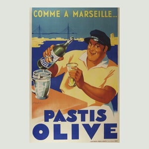 vintage metal plaque pub advertising pastis, wall decoration 20x30 cm