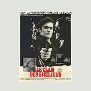 metal plate movie cinema the clan of the sicilians, wall decoration 20x30 cm
