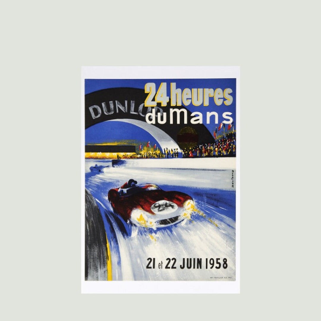 Affiche métal vintage voiture course cool. - Test et Avis