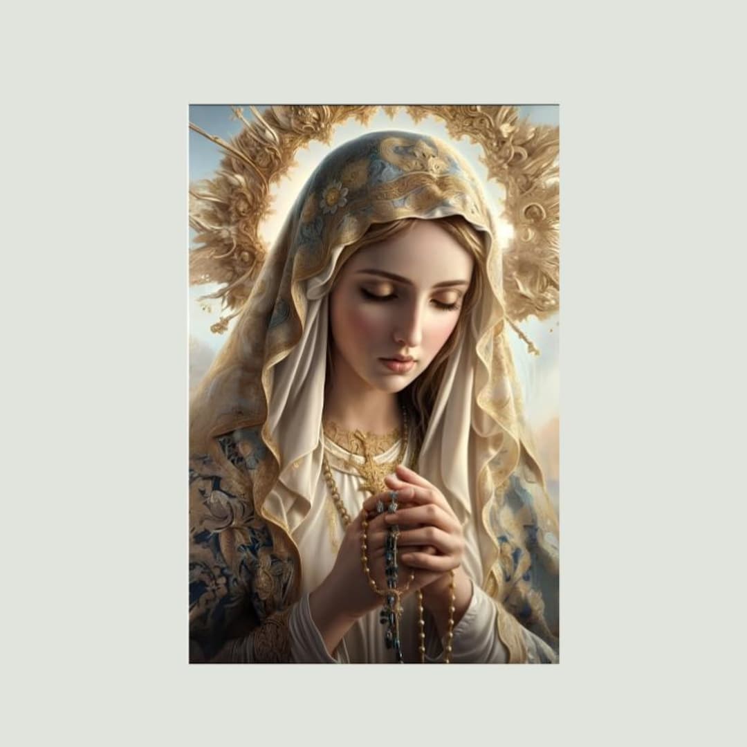 Metal Plaque Virgin Mary Christian Art, Wall Decoration 20x30 Cm - Etsy