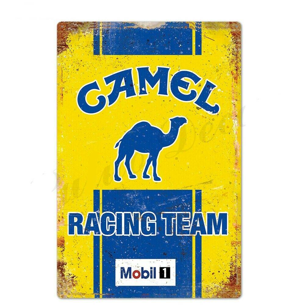 Targa in metallo vintage per sigaretta cammello, decorazione