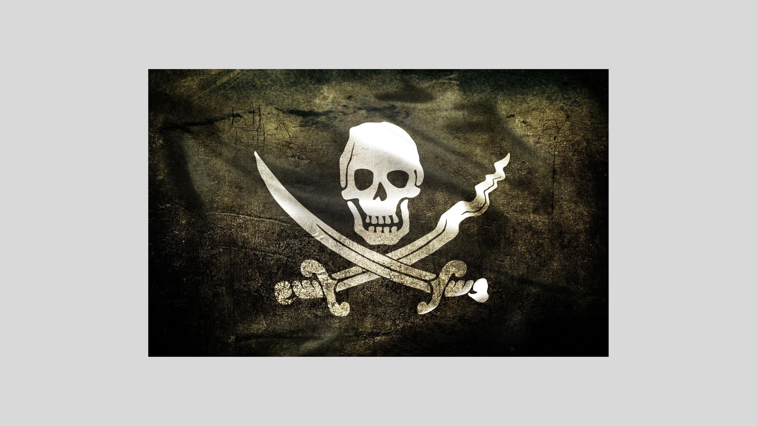 PLAQUE EN MÉTAL pirate 30 X 20 CM
