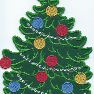 Christmas Tree Applique iron-on patch 5X7 inch newest design machine embroidered