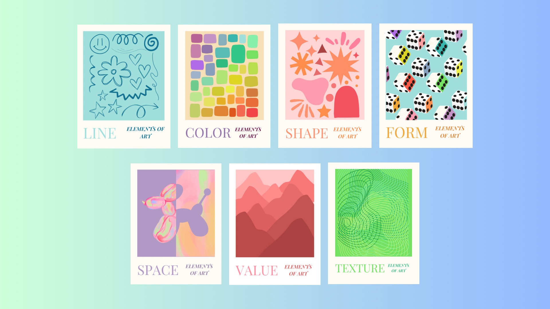 Elements and Principles Posters - Etsy