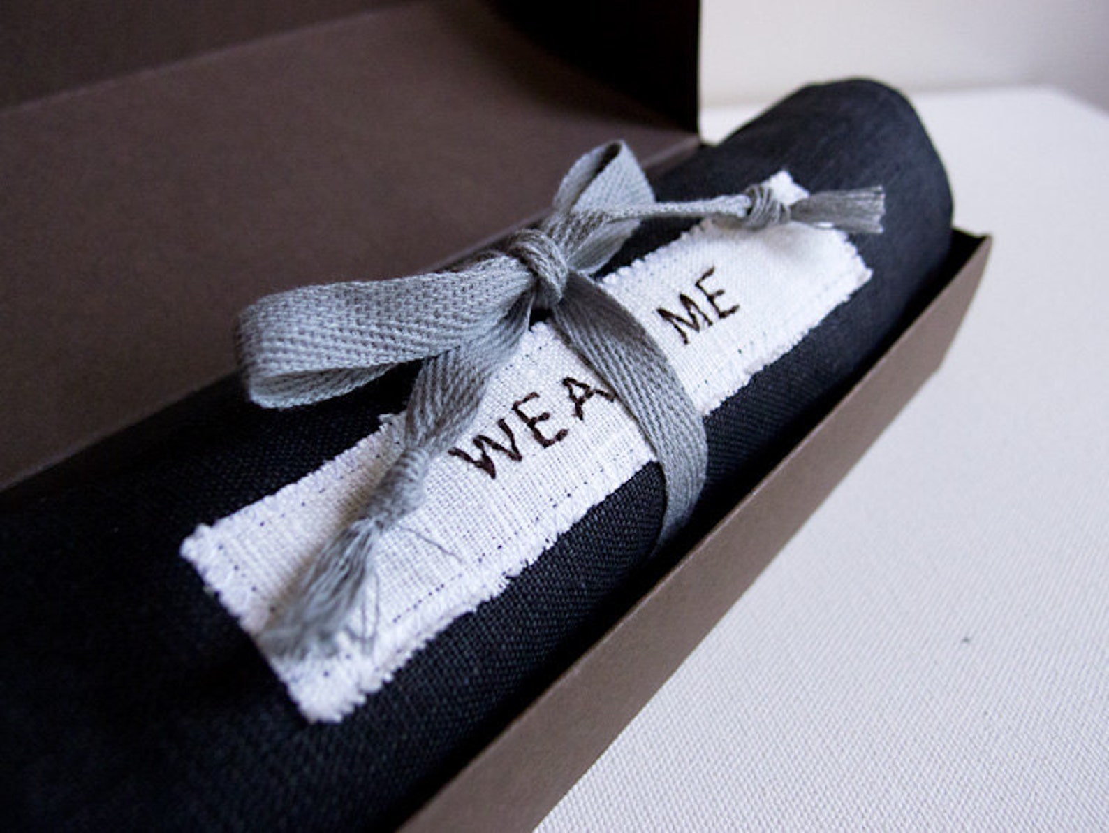 Travel Underwear Bag Black Linen Etsy