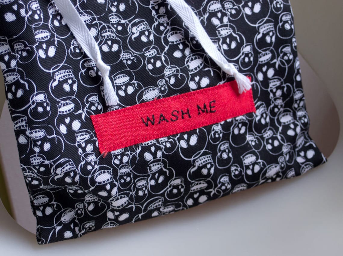 Travel Underwear Bag Skull Printed Cotton Etsy