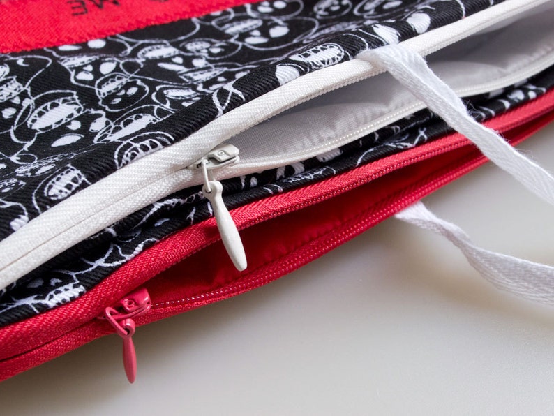 Travel Underwear Bag Skull Printed Cotton Etsy