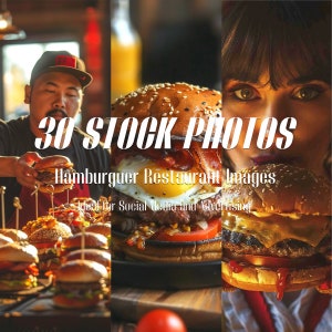 30 Stock Fotos - Professionelle Hamburger Restaurant Bilder | Ideal für Social Media und Werbung