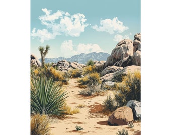 Serenity in the Mojave Poster Print