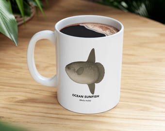 Ocean Sunfish Mug, Mola Mola Coffee Cup, Marine Biology Gift, California Sea Life Mug