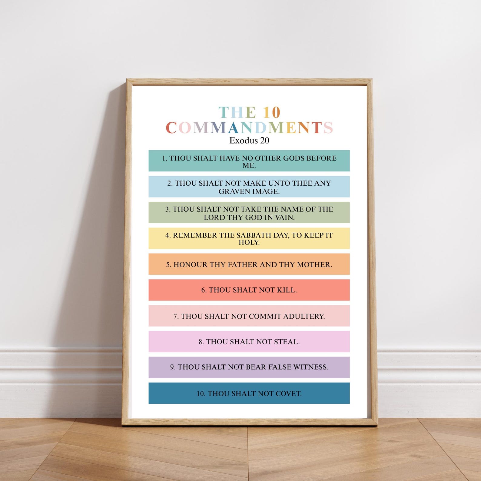 The 10 Commandments Printable Poster, Religious Poster, Classroom ...