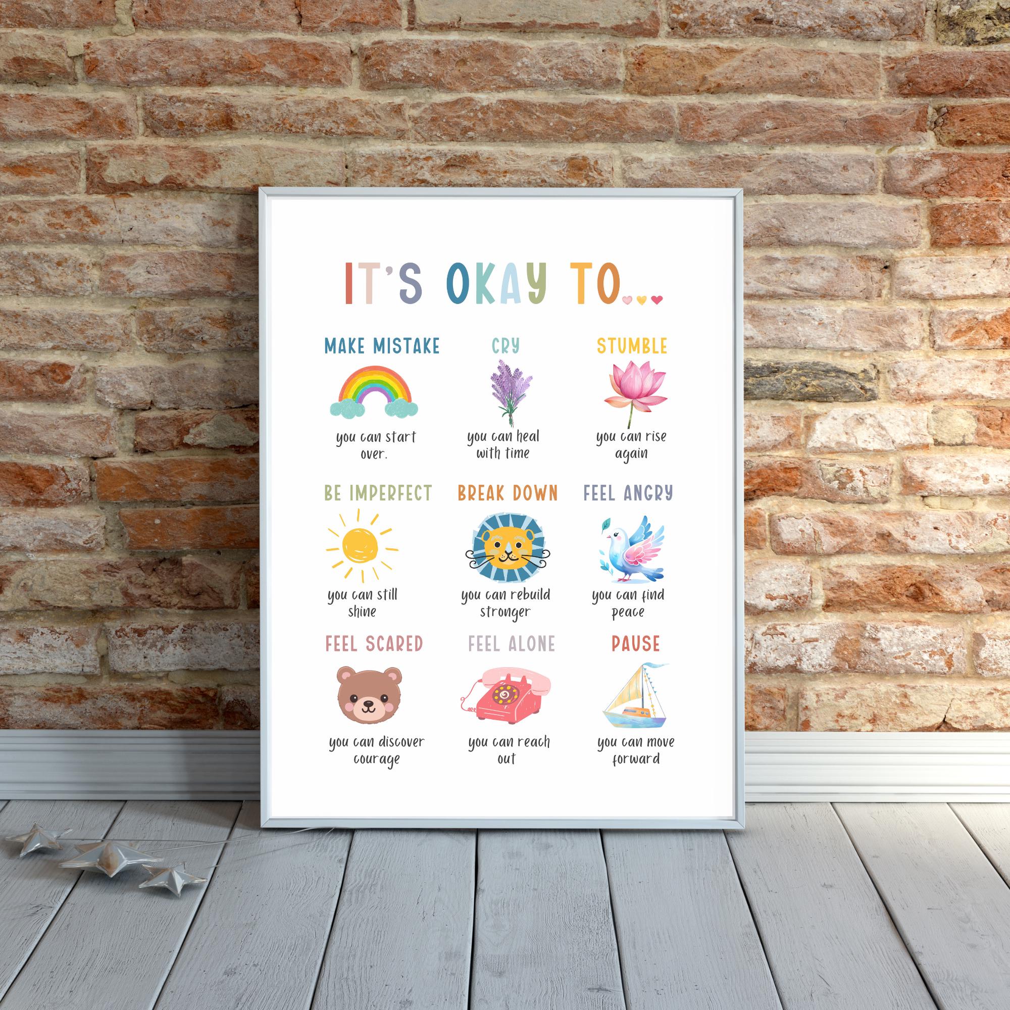 It's Okay Not to Be Okay Poster, Emotion Regulation Poster, Classroom ...