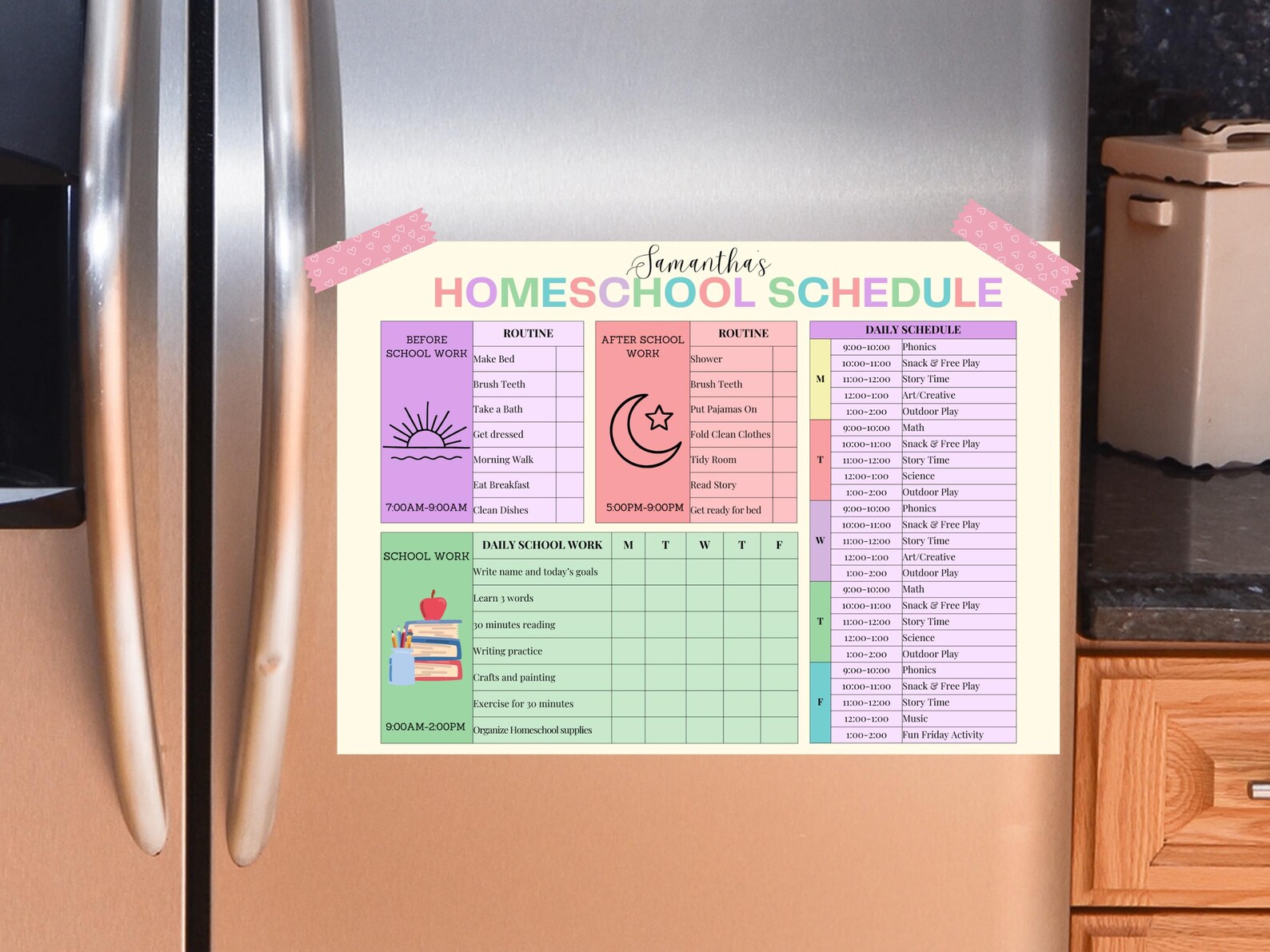 Homeschool Schedule, Homeschool Planner for Kids, Homeschool Checklist ...