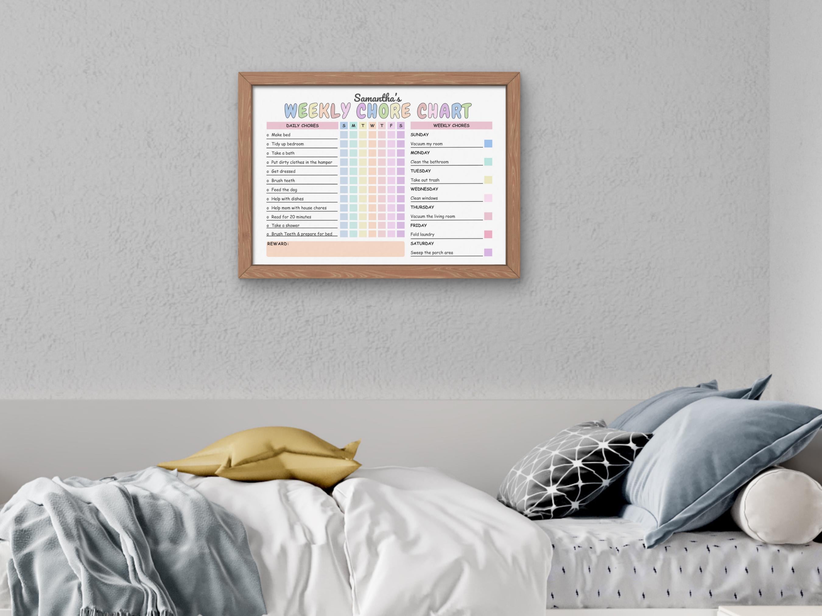 Editable Kids Daily Checklist, Kids Daily Routine Chart, Responsibility ...