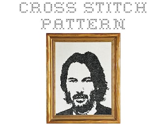 DIY Keanu Reeves - .pdf Original Cross Stitch Pattern - Instant Download