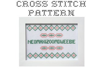 DIY Neomaxizoomdweebie  - .pdf Original Cross Stitch Pattern - Instant Download