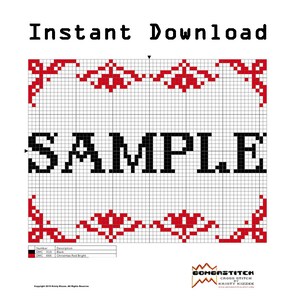 DIY Quick Brown Fox Pangram .pdf Original Cross Stitch Pattern Instant Download image 3