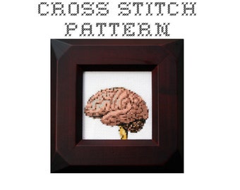 DIY Brain  - .pdf Original Cross Stitch Pattern - Instant Download